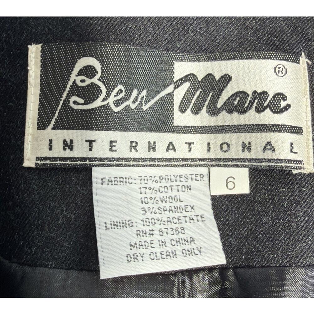 Vintage Ben Marc International Wool Blend Gray Blazer - Women’s Size 6 - Picture 6 of 7